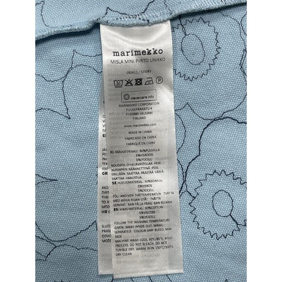 Anthropologie Marimekko Midi Skirt Blue Piirto Unikko Preppy Retro Size 34 New - Picture 9 of 13